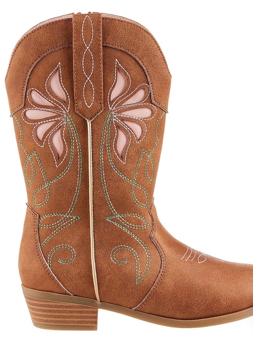 Magellan Outdoors Girls' Brown Suede Western Pull-On Boots